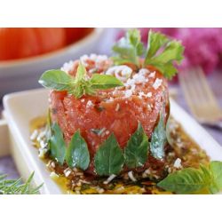 Duo de Tomates en Tartare au Basilic : 10 personnes