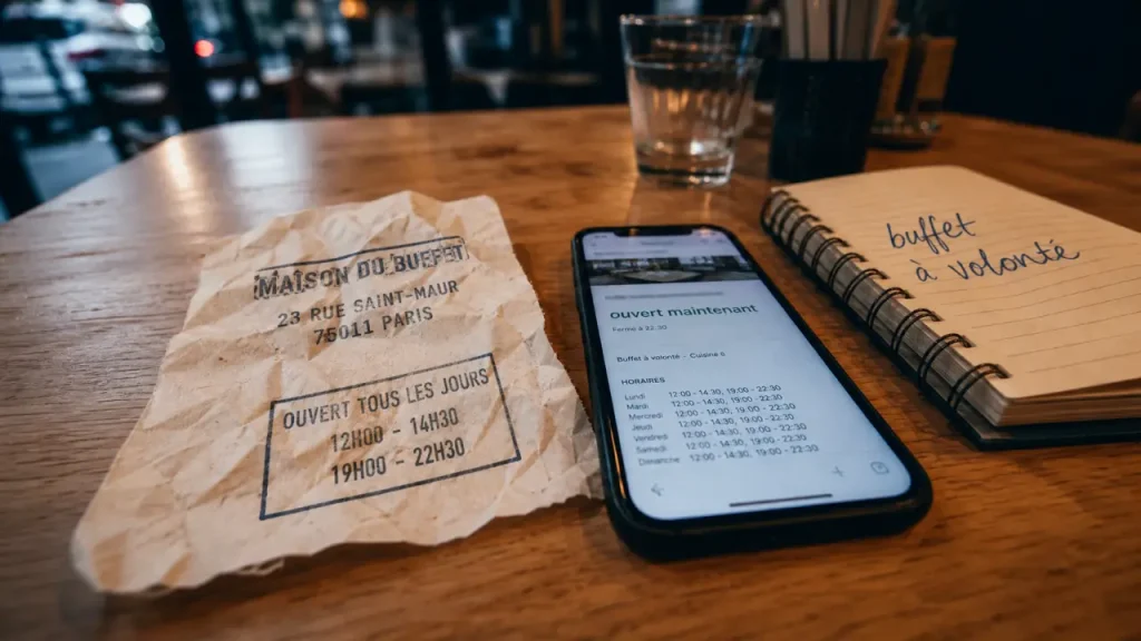 Buffet à volonté à proximité : horaires et téléphone à vérifier