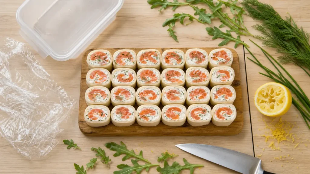 Wrap apéro à lavance : mini wraps au saumon fumé et fromage frais