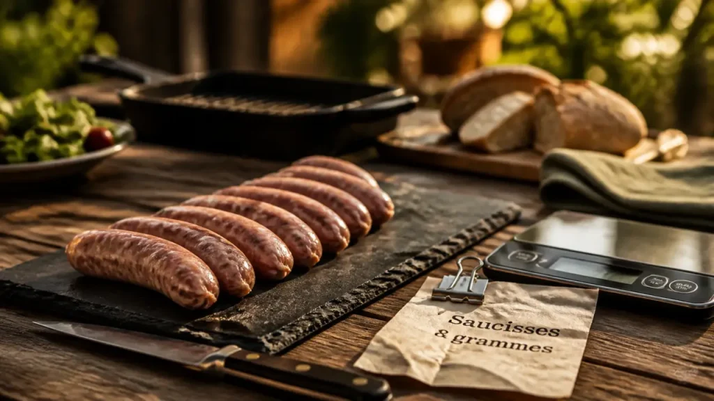 Combien de saucisses par personne : 130 g et 80 g