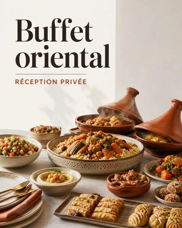 Traiteur oriental : buffet de couscous, tajines et mezzés pour réception