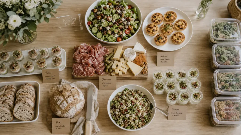 Traiteur mariage buffet froid : 350 g par invité, buffet froid sans réchauffage