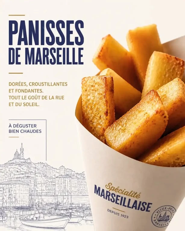 Panisses marseillaises croustillantes dans un cornet