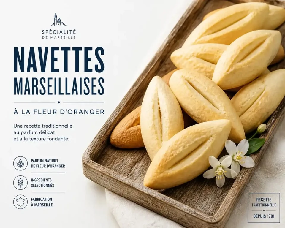 Navettes marseillaises à la fleur d'oranger