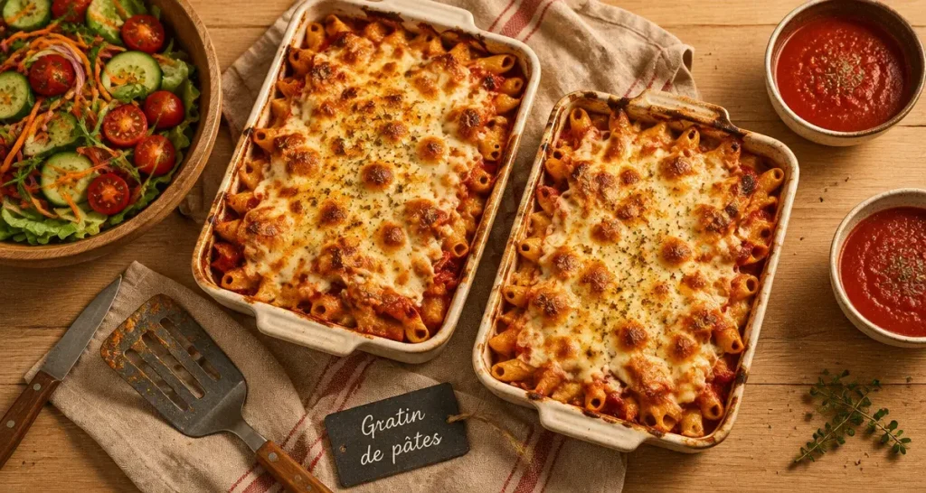 Repas 13 personnes : gratin de pâtes à préparer la veille